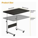 Ver imagem 5 de Mesa Mesinha Lateral Cama Multiuso Notebook Café Porta Copo:preto