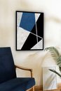 Ver imagem 1 de Quadro Decorativo Abstrato Mármore Prata Preto - 70x50cm:moldura Preta