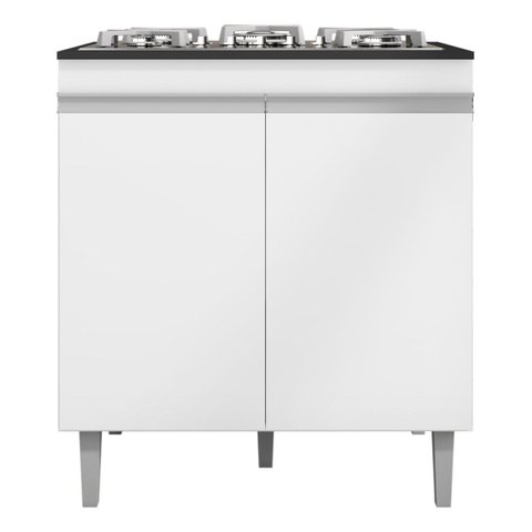 Balcão Multiuso Cooktop Andreia P/ 4 ou 5 Bocas - Ajl Móveis