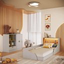 Ver imagem 2 de Quarto Infantil com Cama de Solteiro Montessoriana com Led e