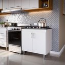 Ver imagem 2 de Balcão para Cooktop de Cozinha 2 Portas Turim para Cooktop 5 Bocas Movelove
