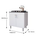 Ver imagem 4 de Balcão para Cooktop de Cozinha 2 Portas Turim para Cooktop 5 Bocas Movelove