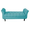 Ver imagem 1 de Recamier Grecia Decorativa 100cm Suede Azul Turquesa - Montanaris Decor Md Montanaris Decor