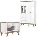 Ver imagem 1 de Berco Mini Cama e Guarda Roupa 4 P 2 G Confete Branco Jequitiba Hp Henn