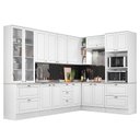 Ver imagem 2 de Cozinha Completa de Canto Americana 8 Peças com Cristaleira Branco - Móveis Henn