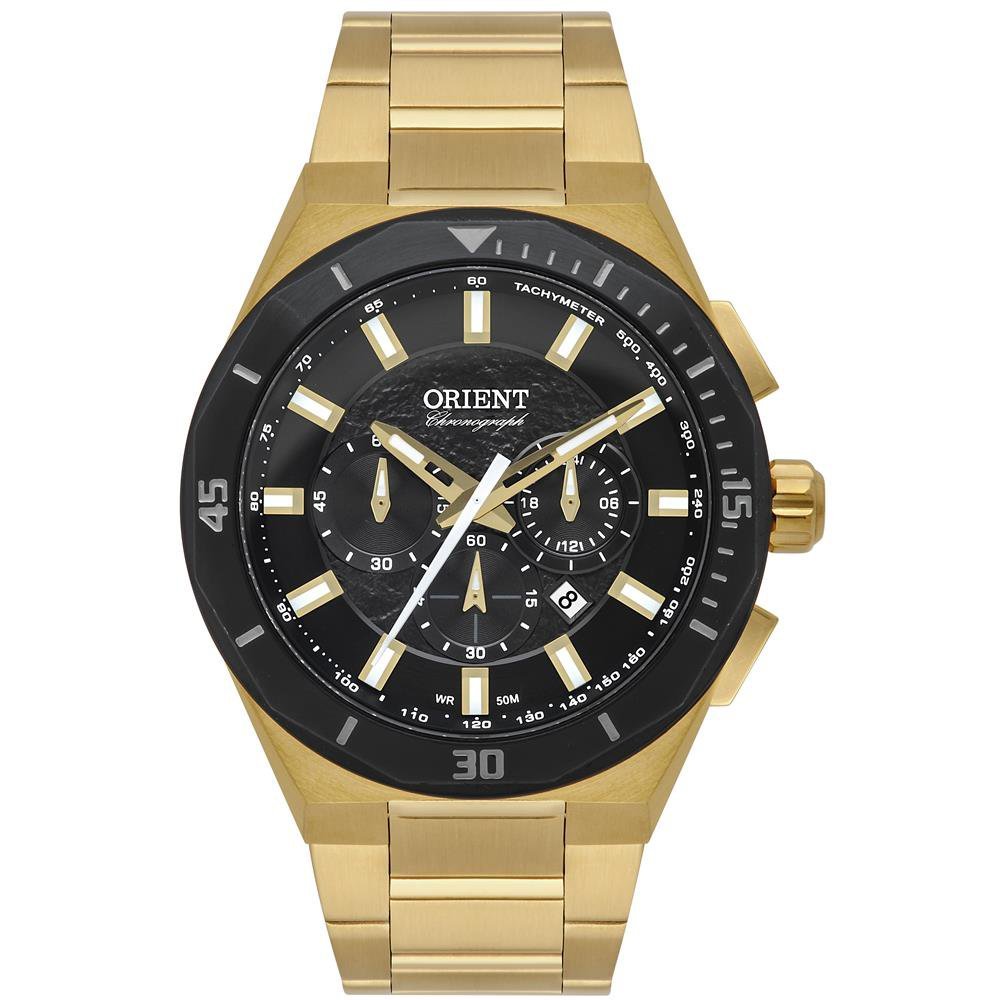 Relógio Orient Masculino Ref: Mgssc048 P1kx Cronógrafo Dourado Mgssc048-P1kx - 1