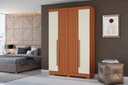 Ver imagem 2 de Guarda-Roupa 4 Portas  2 Gavetas Internas - Ripado