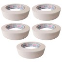 Ver imagem 1 de Kit 5 Fitas Crepe Uso Geral 24mm X 50m Adere