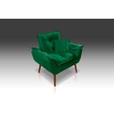 Ver imagem 1 de Poltrona Opala+ 2 Almofadas Suede Verde- Modena Decor