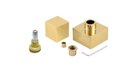 Ver mais imagens de Acabamento para Registro Geral 50mm Dourado Brilhante Banheiro Quadrado Padrão Fabrimar 1.1/2" - 1.1