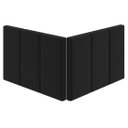 Ver imagem 2 de Cabeceira Painel Estofada Cama Casal Box 1,40 Dobrável Itália - Preto Suede