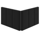 Ver imagem 2 de Cabeceira Painel Estofada Cama Casal Box 1,40 Dobrável Itália - Preto Suede