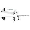 Ver imagem 3 de Kit 2 Prateleiras Mdf Decorativas 40x15 Cm com Suporte Duo \preto