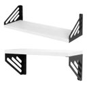 Ver imagem 1 de Kit 2 Prateleiras Mdf Decorativas 40x15 Cm com Suporte Duo \preto