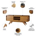 Ver imagem 3 de Rack TV 55 pol 150cm Orgânico 2 Portas Cecy Nature Z56 - Mpozenato