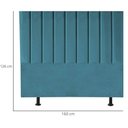Ver imagem 3 de Cabeceira Estofada Casal Queen 160 Cm Maya Suede e Frame Cor:azul Turquesa