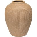 Ver imagem 1 de Vaso Decorativo de Cerâmica Bege 20x16x16cm Enfeite Sala Mesa Estante Aparador