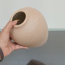 Ver imagem 5 de Vaso Decorativo de Cerâmica Bege 20x16x16cm Enfeite Sala Mesa Estante Aparador