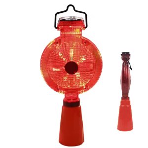 Sinalizador Solar Viario para Cone Automatico Luz Led Sinalizaçao Obra Ruaestrada Rodovia Chuva Ener