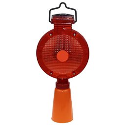 Sinalizador Solar Viario para Cone Automatico Luz Led Sinalizaçao Obra Ruaestrada Rodovia Chuva Ener - 2