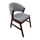 Ver imagem 2 de Kit 4 Cadeiras de Jantar Madeira Maciça Castanho Premium Débora Linho Cinza