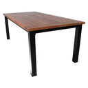 Ver imagem 1 de Mesa de Jantar Turmalina 2,00x1,00m Retangular Tampo de Madeira Pés Alumínio