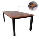 Ver imagem 5 de Mesa de Jantar Turmalina 2,00x1,00m Retangular Tampo de Madeira Pés Alumínio