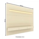 Ver imagem 3 de Painel para Tv até 85 Polegadas Royal 3 Gavetas 100% Mdf com Led Off White - Gelius