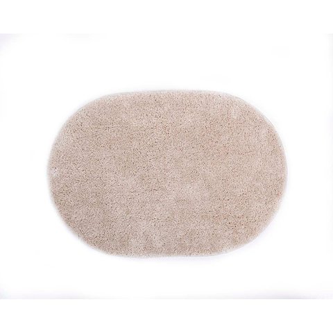 Tapete Banheiro Antiderrapante Cherry Oval Champanhe 0,50x0,70m