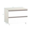 Ver imagem 2 de Mesa De Cabeceira Prime Plus 60 Cm Legno Crema C/ Branco Mat