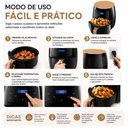 Ver imagem 4 de Fritadeira Elétrica sem Óleo Air Fryer 6L Painel Digital Touch 110V