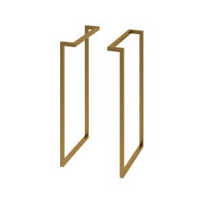 2 Pés Base De Mesa 75cm Quadrada Metal Escrivaninha Aparador:Dourado