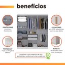 Ver imagem 4 de Guarda Roupa Casal Madrid 6 Portas de Bater 2 Gavetas MDP Branco Maxel Móveis