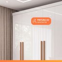 Ver imagem 6 de Guarda Roupa Casal Madrid 6 Portas de Bater 2 Gavetas MDP Branco Maxel Móveis