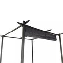 Ver imagem 2 de Gazebo Pergolado 3x3 Estrutura em Aço Sistema Retrátil Cobertura Poliéster Cinza/preto G31 Gran Belo