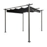 Gazebo Pergolado 3x3 Estrutura em Aço Sistema Retrátil Cobertura Poliéster Cinza/preto G31 Gran Belo - 1