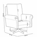 Ver imagem 5 de Poltrona de Amamentação com Balanço Giratória Encanto D02 Bouclê Off White C-200 - Lyam Decor