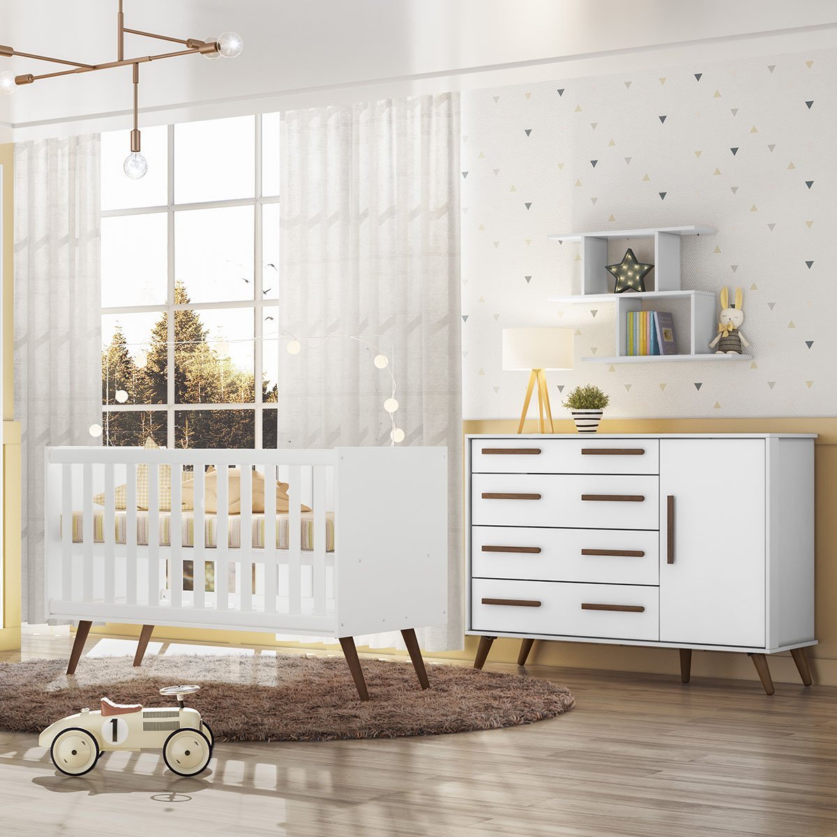 conjunto quarto bebe retro