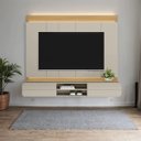 Ver imagem 2 de Painel Home Vila Real Tv até 75" Cor Tauari e Off White com 200x173-edecasamoveis