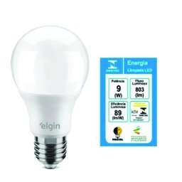 Kit 5x Lâmpadas Bulbo Led 9w Bivolt Branco Frio - Elgin - 4