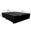 Ver imagem 5 de Base Box Baú para Cama Casal 138x188cm Liz S05 Suede Bordado Preto - Mpozenato