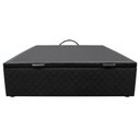 Ver imagem 3 de Base Box Baú para Cama Casal 138x188cm Liz S05 Suede Bordado Preto - Mpozenato