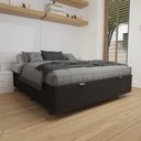 Ver imagem 7 de Base Box Baú para Cama Casal 138x188cm Liz S05 Suede Bordado Preto - Mpozenato