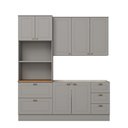 Ver imagem 2 de Cozinha Compacta 3 Peças 100% MDF 7 Portas 5 Gavetas Americana Henn