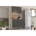 Ver imagem 1 de Kit de Cozinha Compacta Malta 4 Portas e 1 Gaveta 91cm Avena/grafito - Demóbile