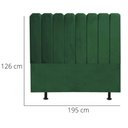 Ver imagem 6 de Cabeceira Estofada Cama Box King 195 Cm Maitê Suede Cor:verde