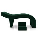 Ver imagem 6 de Maca de Estética para Massagem Cílios Fixa Lash Estofada com Escada Veludo Verde G83 - Gran Belo Mac