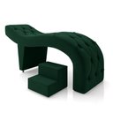 Ver imagem 1 de Maca de Estética para Massagem Cílios Fixa Lash Estofada com Escada Veludo Verde G83 - Gran Belo Mac