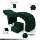 Ver imagem 3 de Maca de Estética para Massagem Cílios Fixa Lash Estofada com Escada Veludo Verde G83 - Gran Belo Mac
