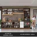 Ver imagem 6 de Armário de Cozinha Completa 310cm Rustic/Branco Stella Madesa 03